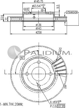 Ashuki P330-021 - Bremžu diski www.autospares.lv