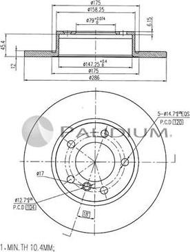 Ashuki P330-074 - Тормозной диск www.autospares.lv