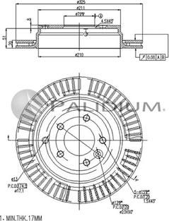 Ashuki P330-141 - Тормозной диск www.autospares.lv