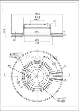 Ashuki P330-158 - Bremžu diski www.autospares.lv