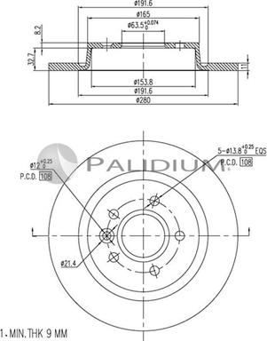 Ashuki P330-106 - Bremžu diski www.autospares.lv