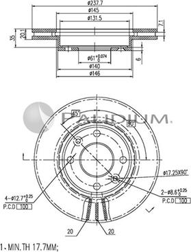 Ashuki P330-107 - Bremžu diski autospares.lv