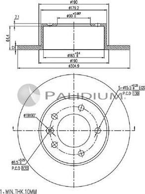 Ashuki P330-121 - Bremžu diski www.autospares.lv