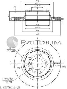 Ashuki P330-127 - Bremžu diski www.autospares.lv