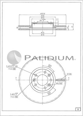 Ashuki P330-249 - Bremžu diski autospares.lv