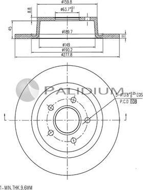 Ashuki P331-057 - Bremžu diski autospares.lv