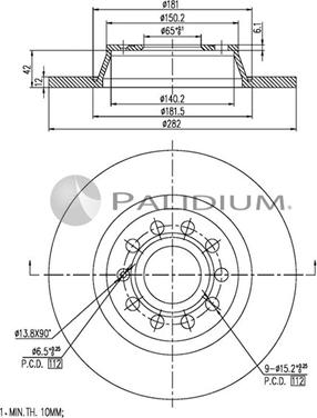 Ashuki P331-011 - Bremžu diski autospares.lv