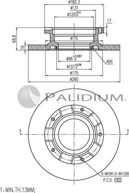 Ashuki P331-031 - Brake Disc www.autospares.lv