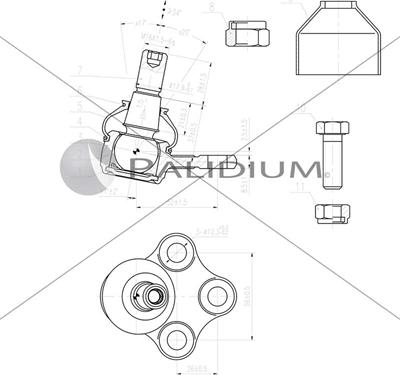 Ashuki PAL5-4015 - Balst / Virzošais šarnīrs autospares.lv