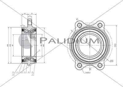 Ashuki PAL6-2016 - Wheel hub, bearing Kit www.autospares.lv