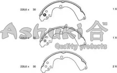 Ashuki S014-16 - Brake Shoe Set www.autospares.lv