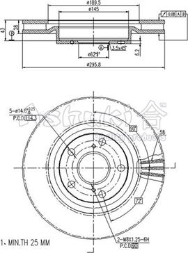 Ashuki T603-37 - Bremžu diski autospares.lv