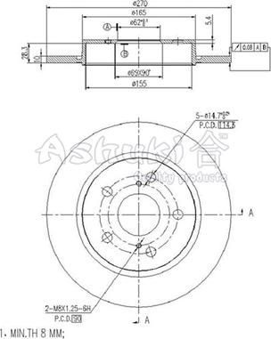 Ashuki T603-25 - Bremžu diski www.autospares.lv