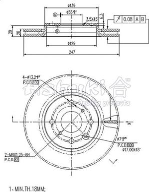 Ashuki T602-86 - Тормозной диск www.autospares.lv