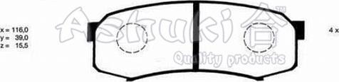 Ashuki T114-20 - Brake Pad Set, disc brake www.autospares.lv