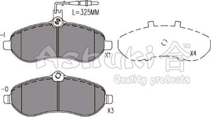 Ashuki T114-71 - Bremžu uzliku kompl., Disku bremzes www.autospares.lv