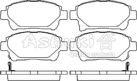 Ashuki T113-10 - Тормозные колодки, дисковые, комплект www.autospares.lv