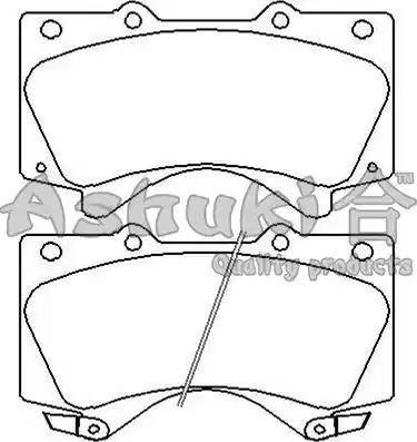 Ashuki T112-92 - Bremžu uzliku kompl., Disku bremzes www.autospares.lv