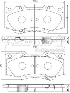 Ashuki T112-48 - Brake Pad Set, disc brake www.autospares.lv