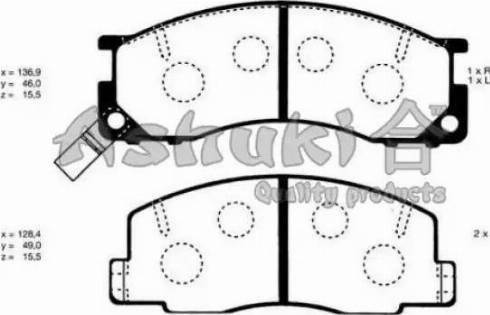 Ashuki T112-43 - Brake Pad Set, disc brake www.autospares.lv