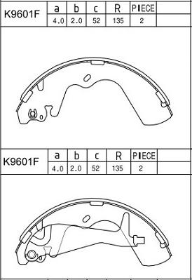 Asimco K9601F - Bremžu loku komplekts autospares.lv