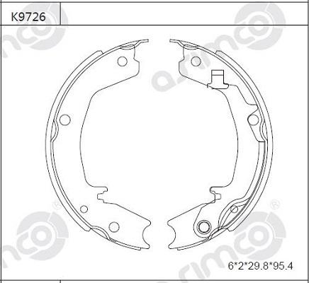 Asimco K9726 - Bremžu loku komplekts www.autospares.lv