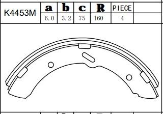 Asimco K4453M - Brake Shoe Set www.autospares.lv