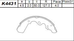Asimco K4431 - Bremžu loku komplekts autospares.lv