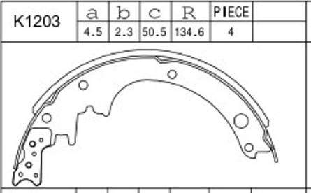 Asimco K1203 - Bremžu loku komplekts www.autospares.lv