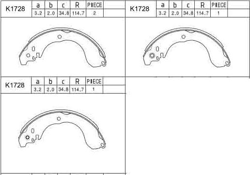 Asimco K1728 - Bremžu loku komplekts www.autospares.lv