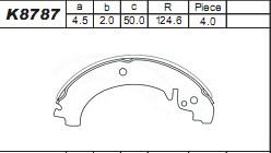 Asimco K8787 - Brake Shoe Set www.autospares.lv