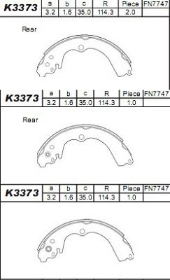 Asimco K3373 - Bremžu loku komplekts www.autospares.lv