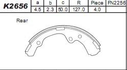 Asimco K2656 - Bremžu loku komplekts www.autospares.lv