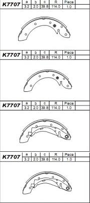 Asimco K7707 - Brake Shoe Set www.autospares.lv