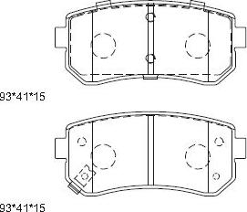 Asimco KD9745 - Brake Pad Set, disc brake www.autospares.lv