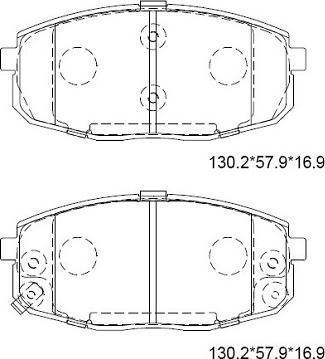 Mando MBF015591 - Bremžu uzliku kompl., Disku bremzes www.autospares.lv