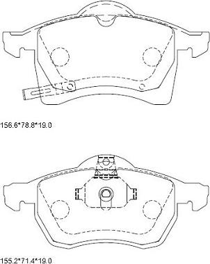 Asimco KD9752 - Bremžu uzliku kompl., Disku bremzes autospares.lv