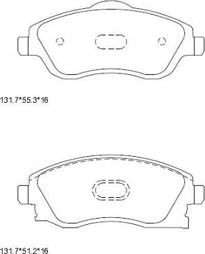 Asimco KD9715 - Brake Pad Set, disc brake www.autospares.lv