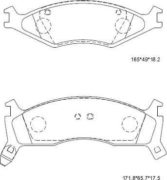 Asimco KD9710 - Bremžu uzliku kompl., Disku bremzes autospares.lv