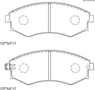 Asimco KD9713 - Bremžu uzliku kompl., Disku bremzes autospares.lv