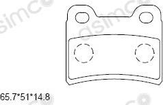 Asimco KD9736 - Тормозные колодки, дисковые, комплект www.autospares.lv