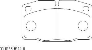 Asimco KD9733 - Тормозные колодки, дисковые, комплект www.autospares.lv