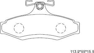 Asimco KD9722 - Тормозные колодки, дисковые, комплект www.autospares.lv