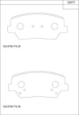 Asimco KD9777 - Bremžu uzliku kompl., Disku bremzes www.autospares.lv