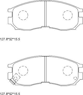 Asimco KD4631 - Тормозные колодки, дисковые, комплект www.autospares.lv