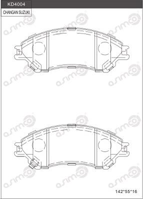 Asimco KD4004 - Brake Pad Set, disc brake www.autospares.lv