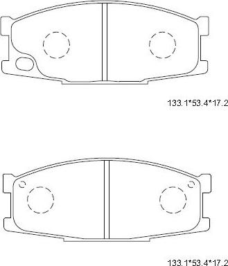 Asimco KD4348 - Bremžu uzliku kompl., Disku bremzes www.autospares.lv