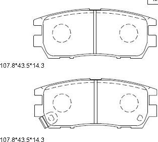 Asimco KD4244 - Тормозные колодки, дисковые, комплект www.autospares.lv