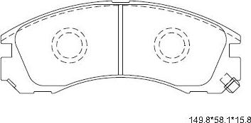 Asimco KD4243 - Тормозные колодки, дисковые, комплект www.autospares.lv