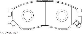 Asimco KD4231 - Brake Pad Set, disc brake www.autospares.lv